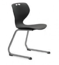 Mata Cantilever Visitor Size 6 Chair. Grey Poly Prop Shell. Option Fabric Seat.